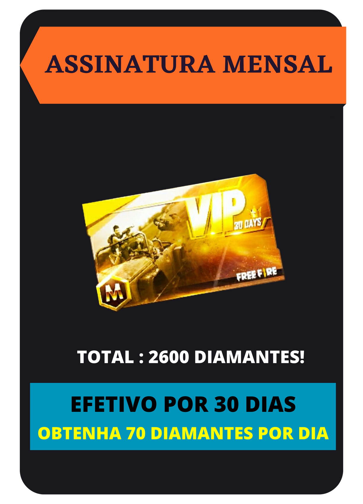 Free Fire 100 diamantes + 20 Bônus